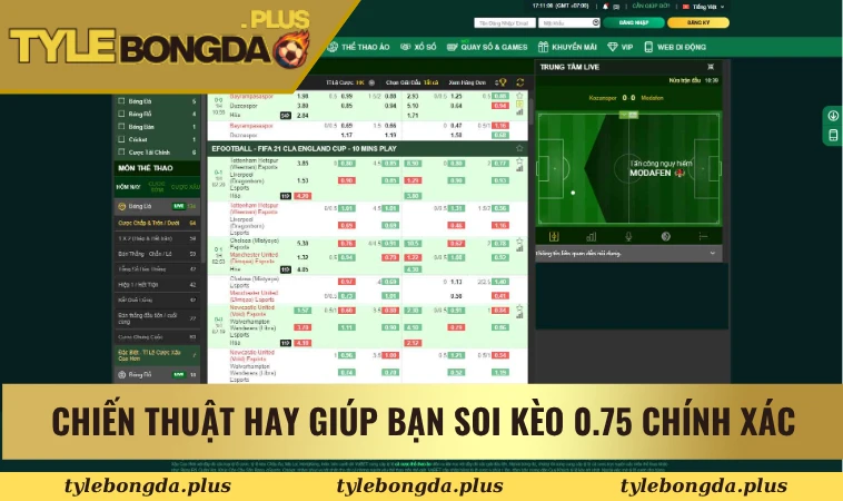 Hướng Dẫn Đọc Kèo Tài Xỉu 0.75 Đơn Giản Dành Cho Newbie 2 Chiến thuật hay giúp bạn soi kèo 0.75 chính xác cực dễ