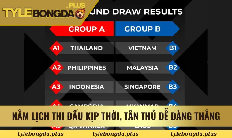 lịch thi đấu 1 Nắm lịch thi đấu kịp thời, tân thủ dễ dàng thắng